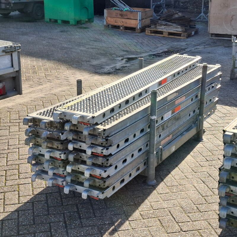 Ca. 15x O-roostervloer, Layher, Allround | 257x32 cm, in transportbok – foto 4 – kavel bij Onlineveilingmeester, Smilde
