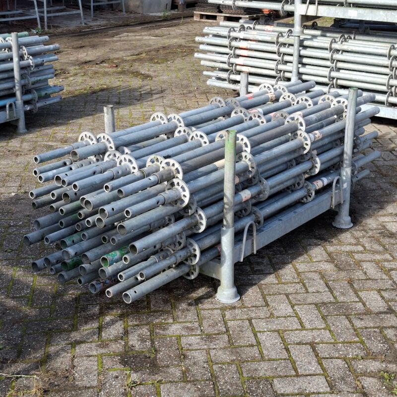 Ca. 51x Staanders met pen, Layher, Allround | 200 cm (ring 50), in transportbok – kavel bij Onlineveilingmeester, Smilde