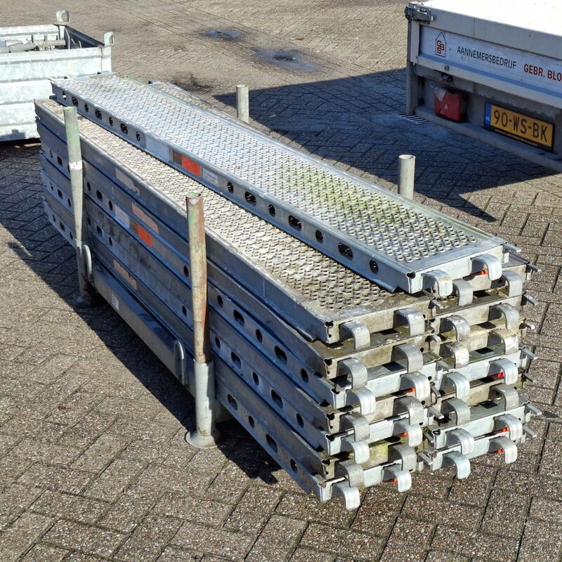 Ca. 15x O-roostervloer, Layher, Allround | 257x32 cm, in transportbok – foto 3 – kavel bij Onlineveilingmeester, Smilde