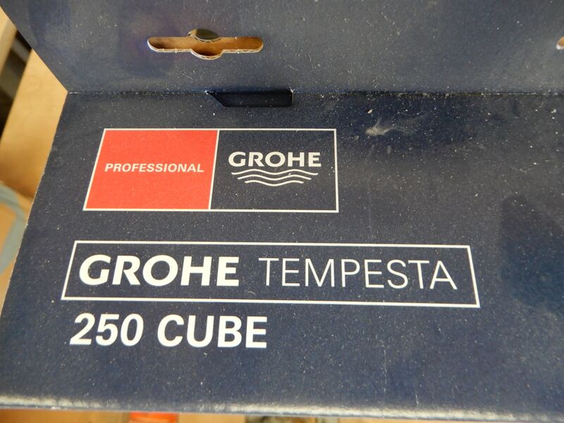 Regendouchekop met wandhouder, Grohe, 250 cube, chroom – foto 4 – kavel bij Onlineveilingmeester, Assen