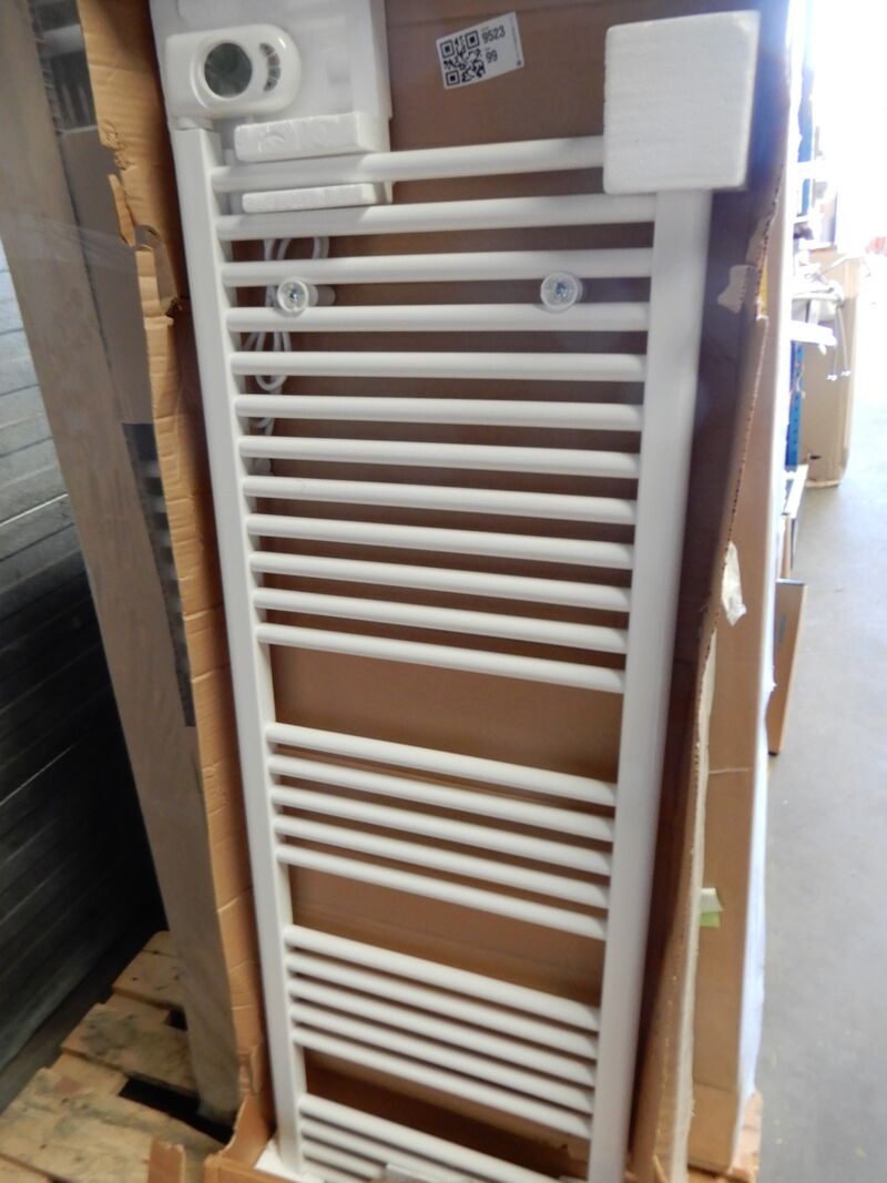 Elektrische handdoekradiator, wit, 1360x480 – kavel bij Onlineveilingmeester, Assen