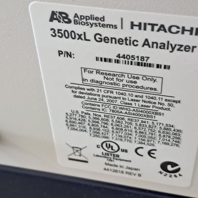 Analysesysteem, Applied Biosystems Hitachi, 3500xL Genetic Analyzer, 2014 – foto 6 – kavel bij Domeinen Roerende Zaken, Groningen