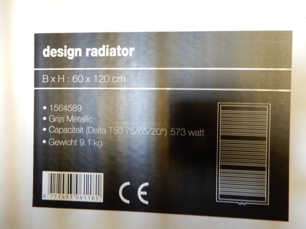 Handdoekradiator, antraciet, 1200x600 – foto 4 – kavel bij Onlineveilingmeester, Assen