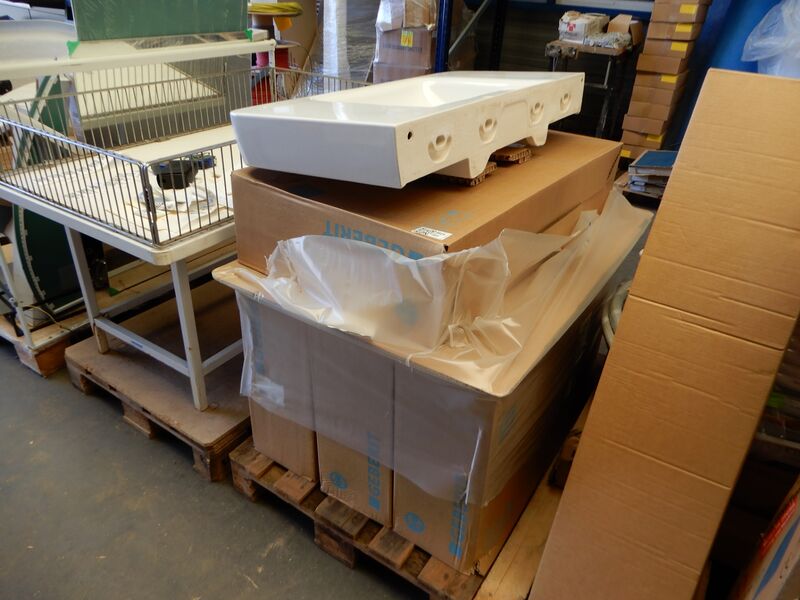 5x Wastafel, Geberit, Renova plan, wit – foto 3 – kavel bij Onlineveilingmeester, Assen