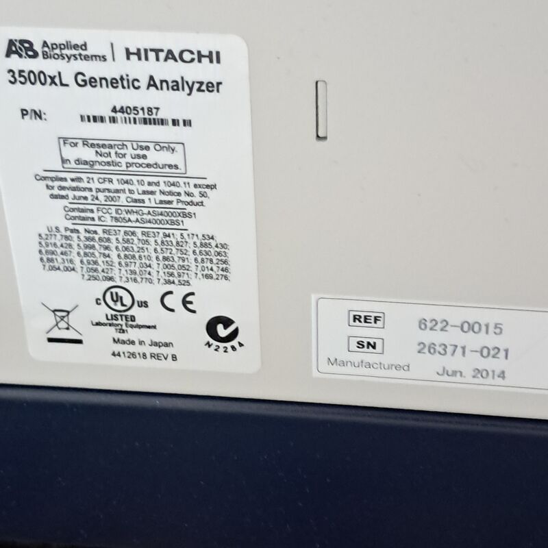 Analysesysteem, Applied Biosystems Hitachi, 3500xL Genetic Analyzer, 2014 – foto 9 – kavel bij Domeinen Roerende Zaken, Groningen