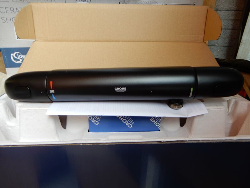 Douchethermostaatkraan, Grohe, Grohtherm 1000, zwart – foto 2 – kavel bij Onlineveilingmeester, Assen