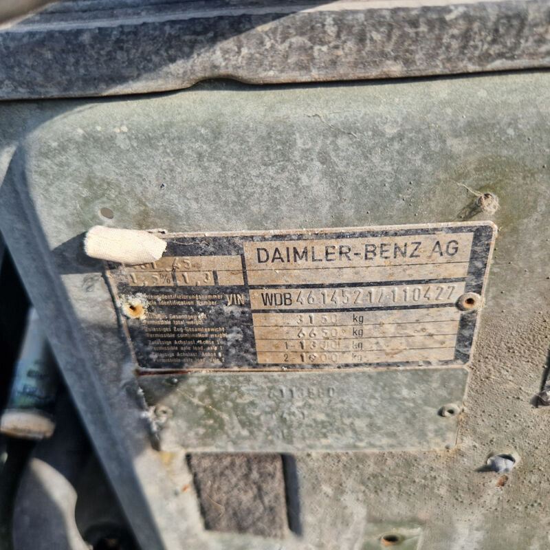 Voertuig, incompleet, Mercedes Benz, 290GD – foto 8 – kavel bij Domeinen Roerende Zaken, Soesterberg
