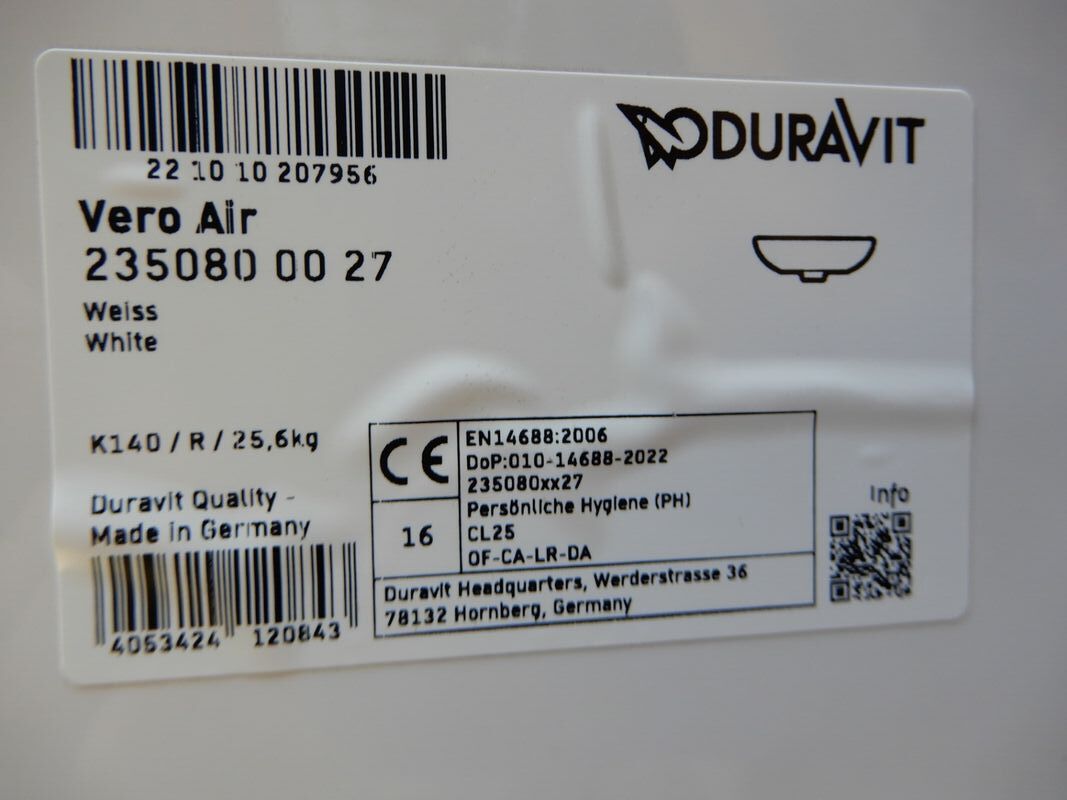 Meubel Wastafel, Duravit, Vero air, wit – foto 4 – kavel bij Onlineveilingmeester, Assen