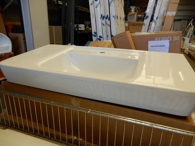 5x Wastafel, Geberit, Renova plan, wit – foto 4 – kavel bij Onlineveilingmeester, Assen