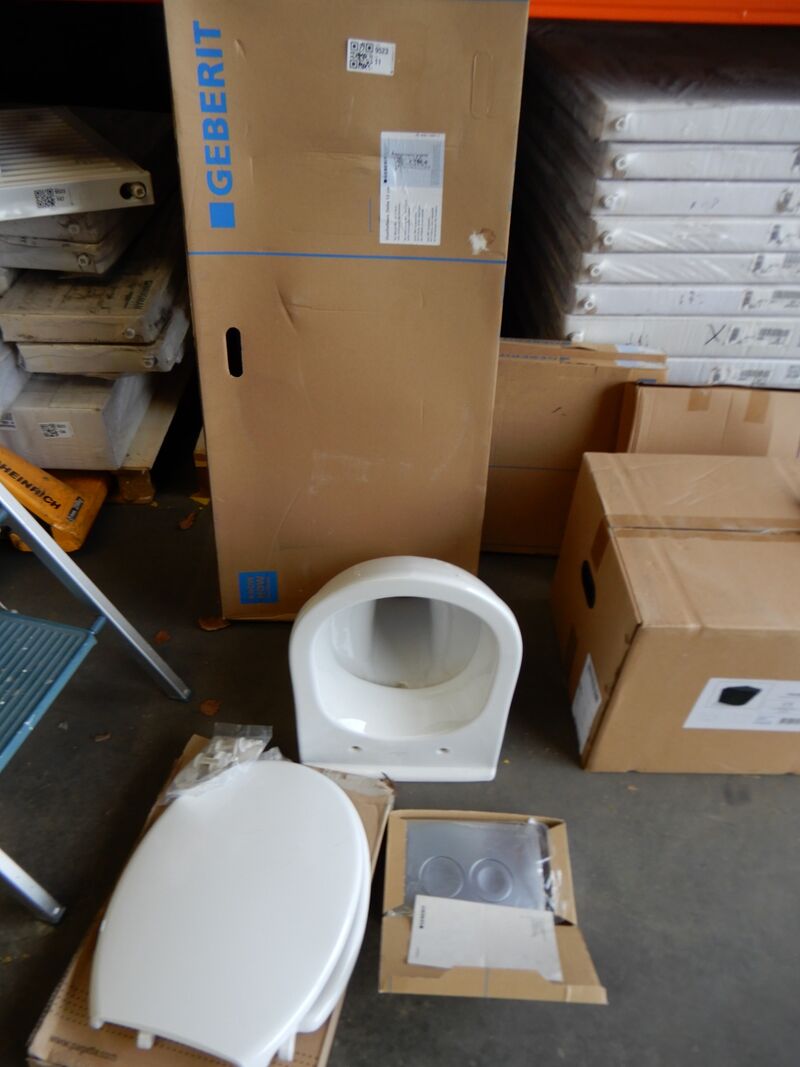 Wandcloset set, Geberit, wit – kavel bij Onlineveilingmeester, Assen