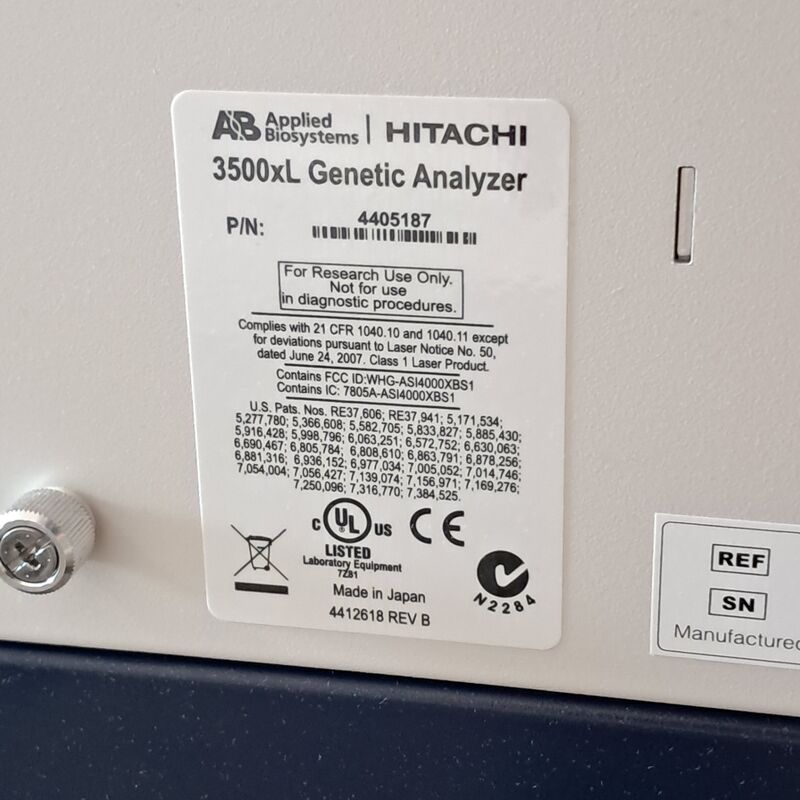 Analysesysteem, Applied Biosystems Hitachi, 3500xL Genetic Analyzer, 2014 – foto 9 – kavel bij Domeinen Roerende Zaken, Groningen
