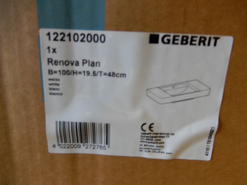 Wastafel, Geberit, Renova Plan, wit – foto 5 – kavel bij Onlineveilingmeester, Assen