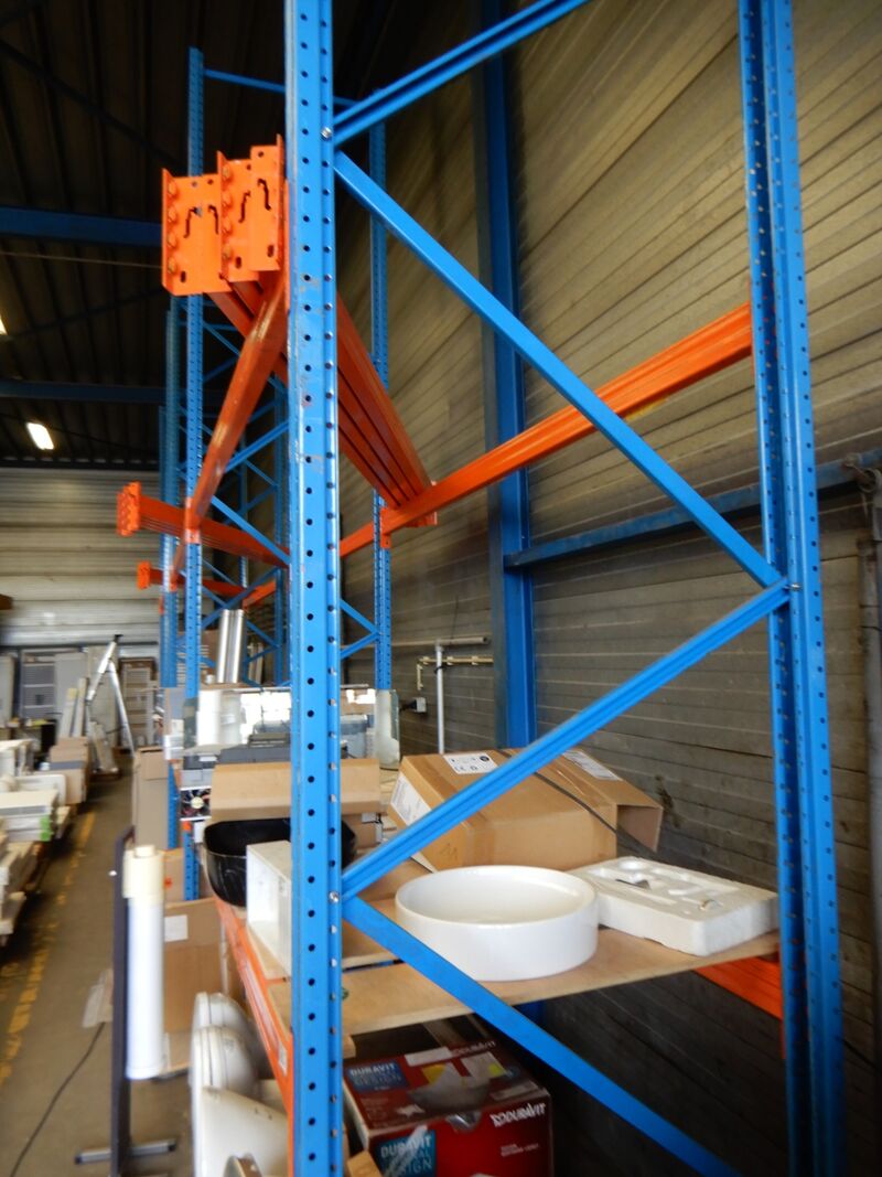 Ca. 6,1mtr Palletstelling, oranje/blauw – foto 2 – kavel bij Onlineveilingmeester, Assen