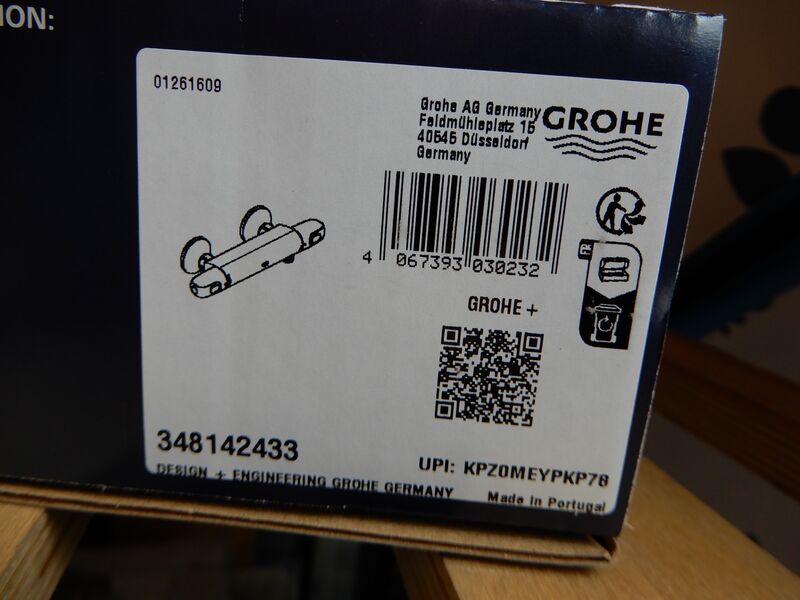 Douchethermostaatkraan, Grohe, Grohtherm 1000, zwart – foto 3 – kavel bij Onlineveilingmeester, Assen