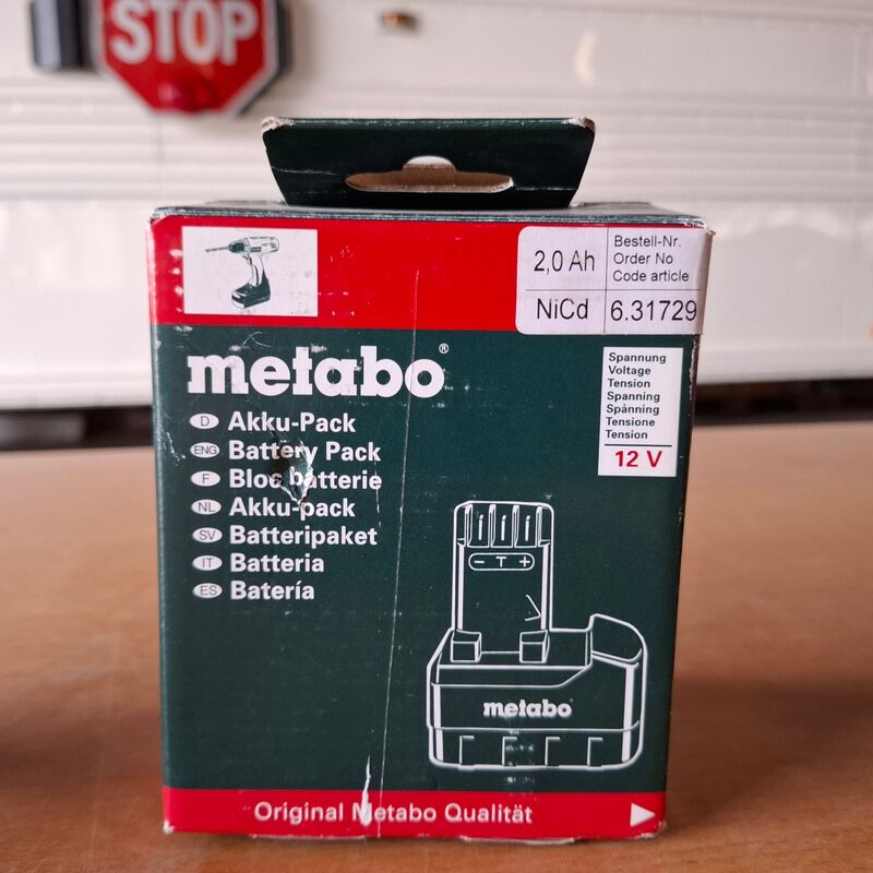 2x Accu met adapter Metabo, 12V 2.0Ah – foto 2 – kavel bij Onlineveilingmeester, Winsum
