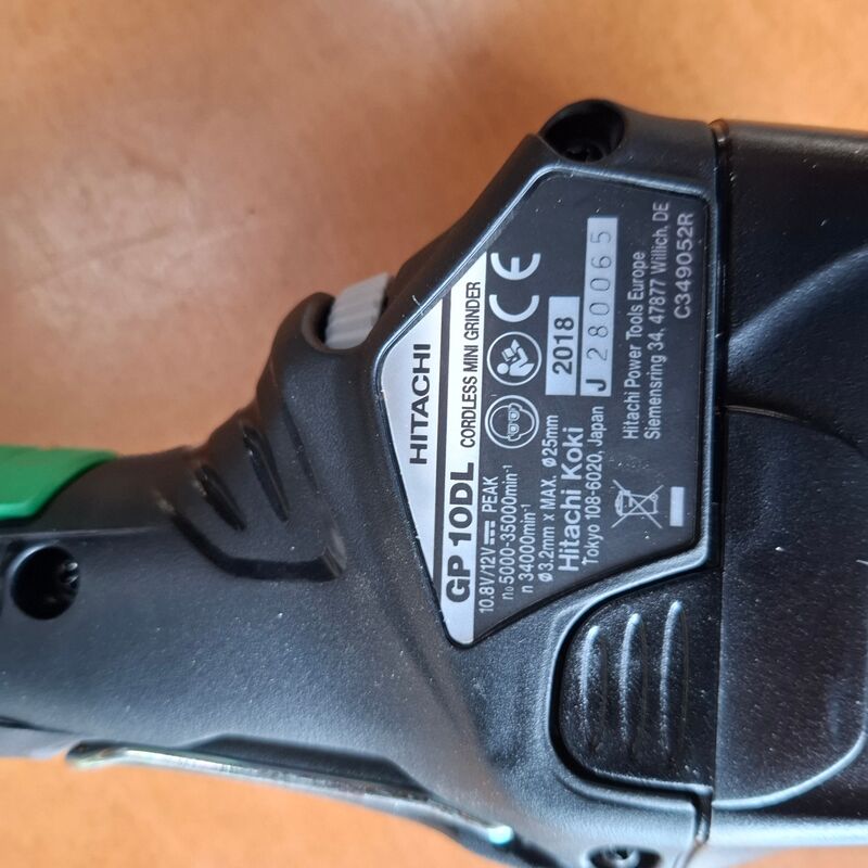 Accu rechte slijper Hitachi, GP10DL, bouwjaar 2018 – foto 4 – kavel bij Onlineveilingmeester, Winsum