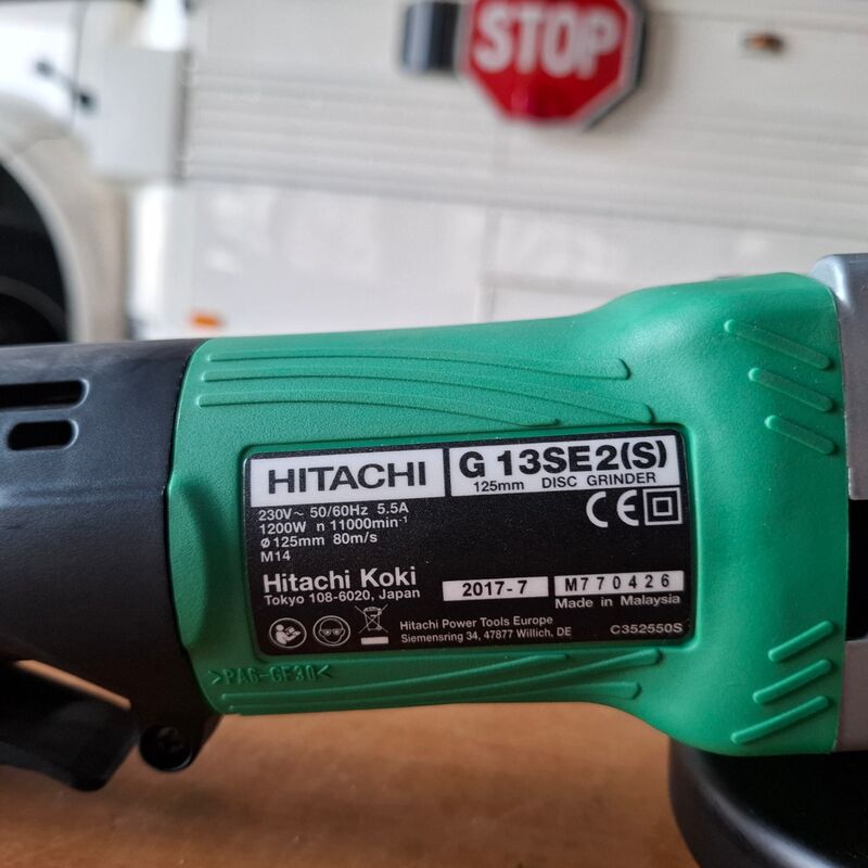 Haakse slijper Hitachi, G 13SE2(S), bouwjaar 2017 – foto 3 – kavel bij Onlineveilingmeester, Winsum