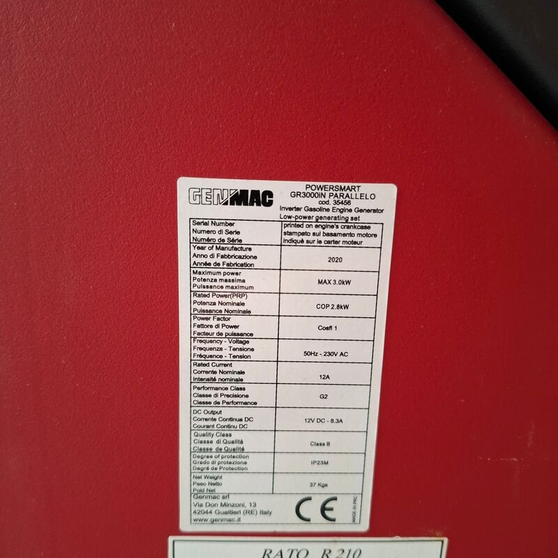 Generator Genmac, GR3000iN – foto 4 – kavel bij Onlineveilingmeester, Winsum