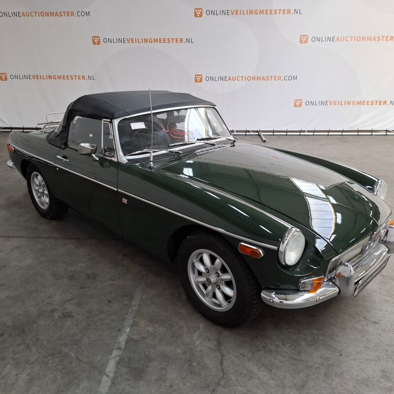 Personenauto, MG, B type, 1.8 Roadster, 1974 – foto 3 – kavel bij Domeinen Roerende Zaken, Soesterberg