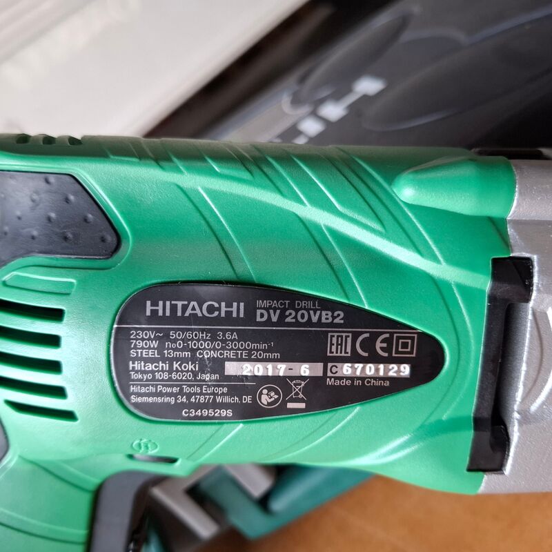Klopboormachine Hitachi, DV 20VB2, bouwjaar 2017 – foto 3 – kavel bij Onlineveilingmeester, Winsum