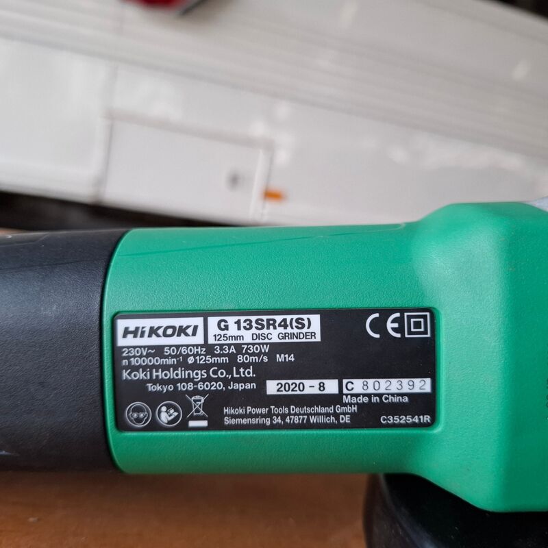 Haakse slijper Hikoki, G13SR4, bouwjaar 2020 – foto 4 – kavel bij Onlineveilingmeester, Winsum