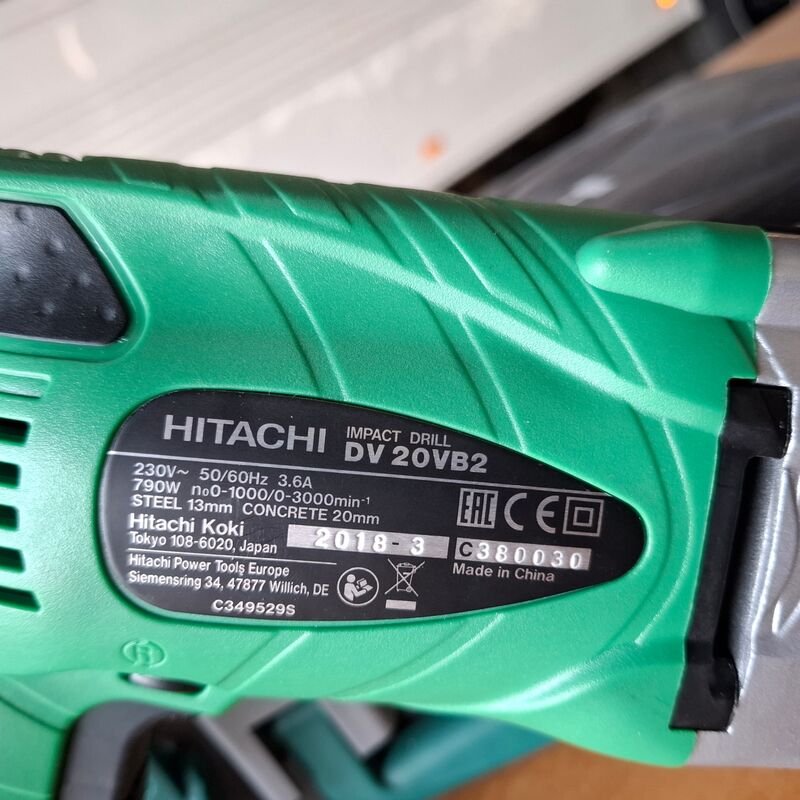 Klopboormachine Hitachi, DV 20VB2, bouwjaar 2018 – foto 3 – kavel bij Onlineveilingmeester, Winsum