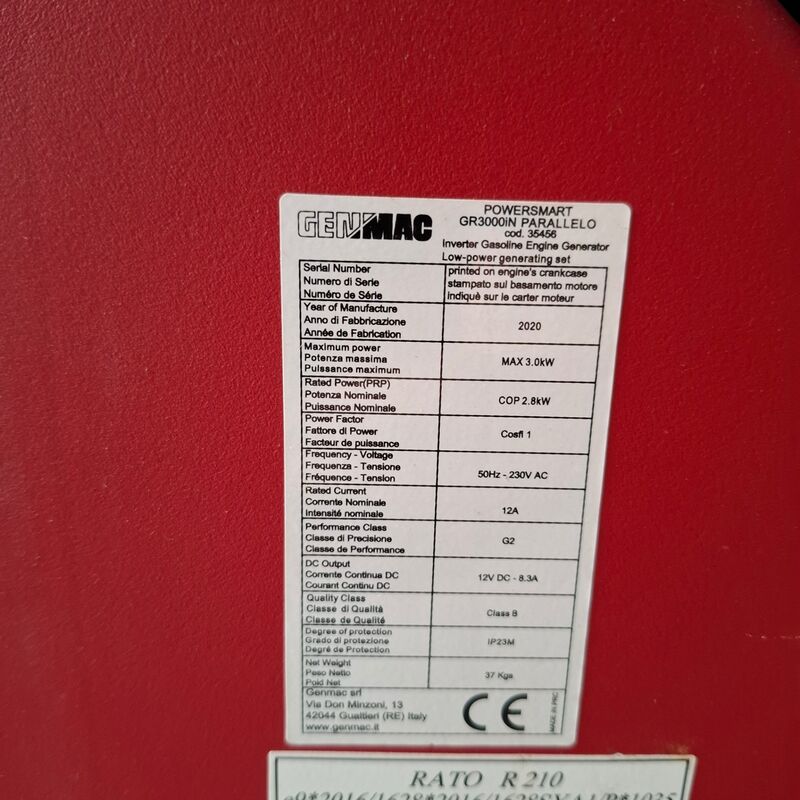 Generator Genmac, GR3000iN – foto 4 – kavel bij Onlineveilingmeester, Winsum