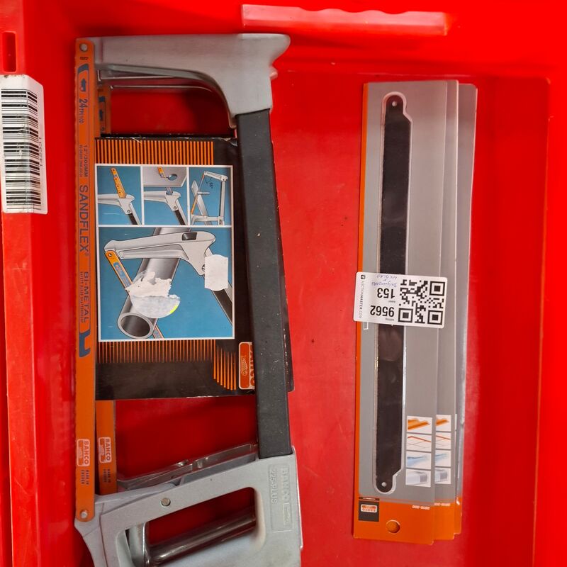 3x Ijzerzaag met 4x extra blad Bahco, 225S – foto 2 – kavel bij Onlineveilingmeester, Winsum