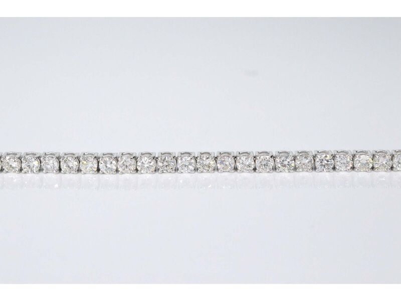 Witgouden tennisarmband met 8.00 carat diamant – foto 3 – kavel bij Onlineveilingmeester