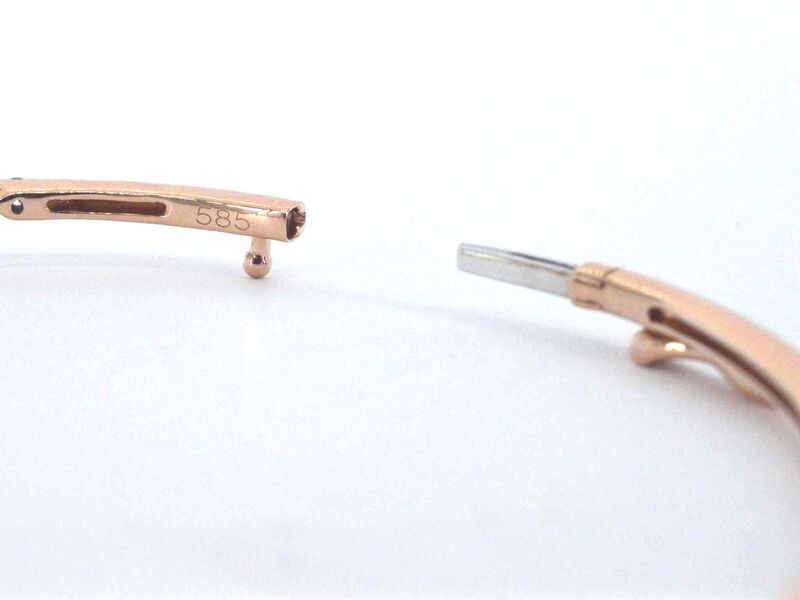 Rosegouden bangle armband met natuurlijke briljant geslepen diamanten – foto 7 – kavel bij Onlineveilingmeester