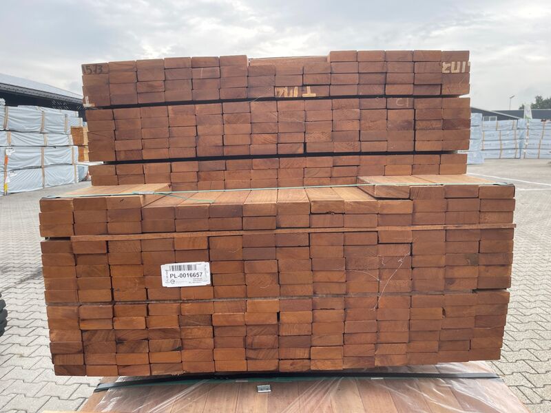 Ca. 347x Guyana Teak Planken Geschaafd, 27x70mm, lengte 158/100cm, 189/125cm – foto 3 – kavel bij Onlineveilingmeester