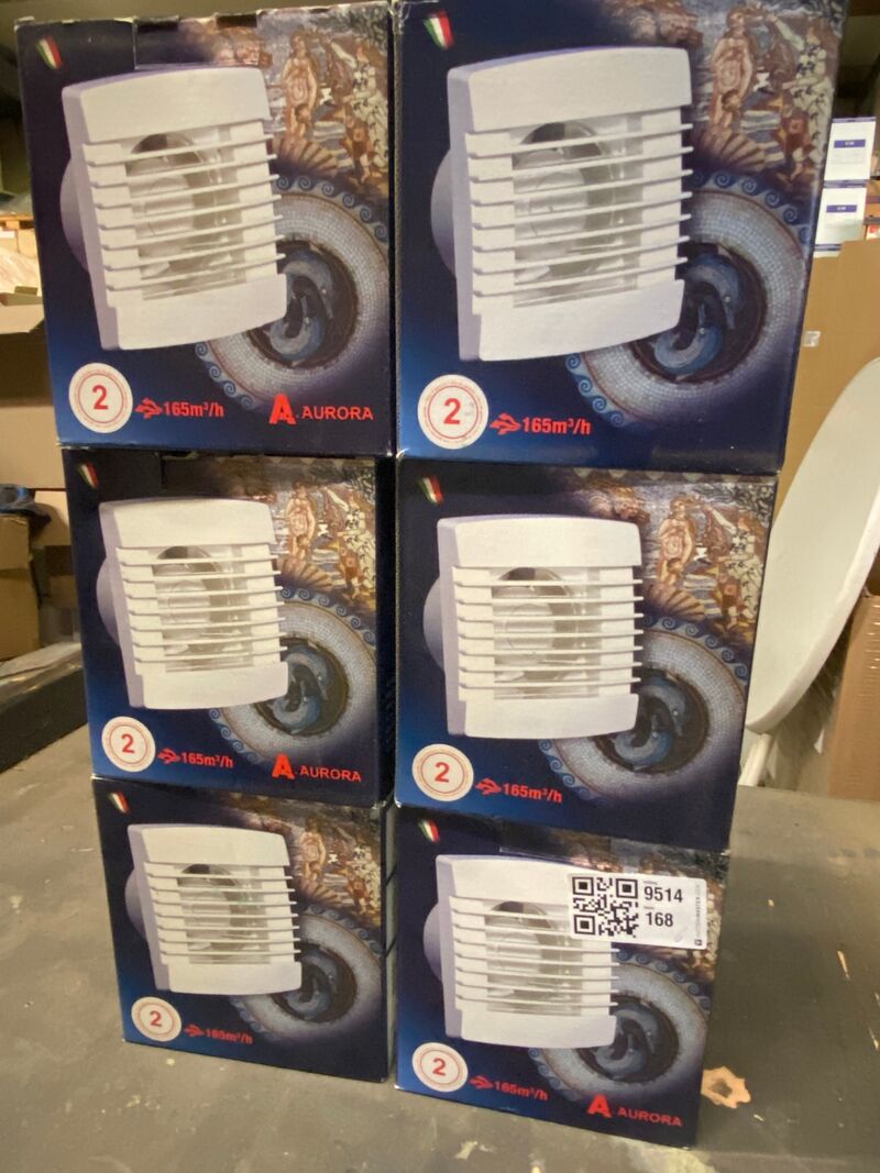 6x Badkamerventilator Ø120mm, Aurora – kavel bij Onlineveilingmeester, Gramsbergen