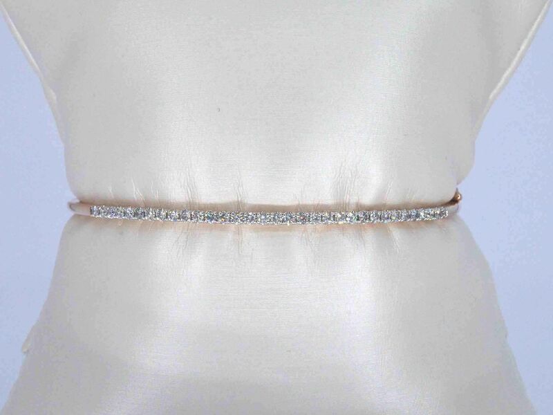 Rosegouden bangle armband met natuurlijke briljant geslepen diamanten – foto 3 – kavel bij Onlineveilingmeester