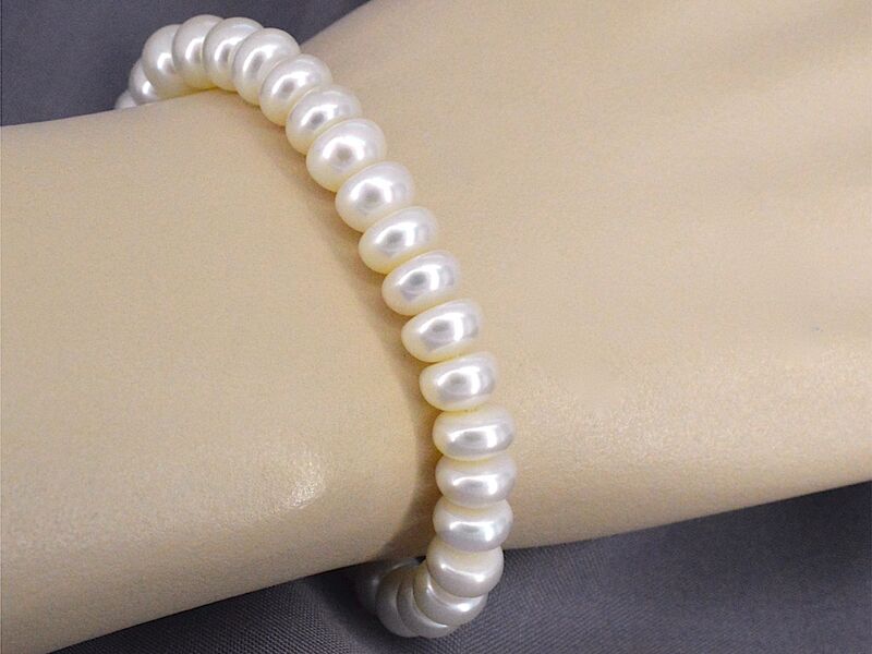 Parel armband met echte parels en een zilveren sluiting - juwelierskwaliteit – foto 2 – kavel bij Onlineveilingmeester
