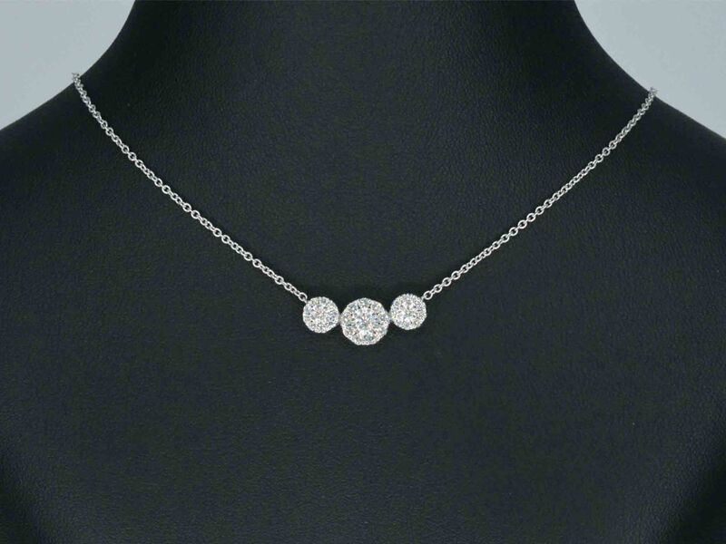 Witgouden ketting met briljant geslepen diamanten – foto 2 – kavel bij Onlineveilingmeester