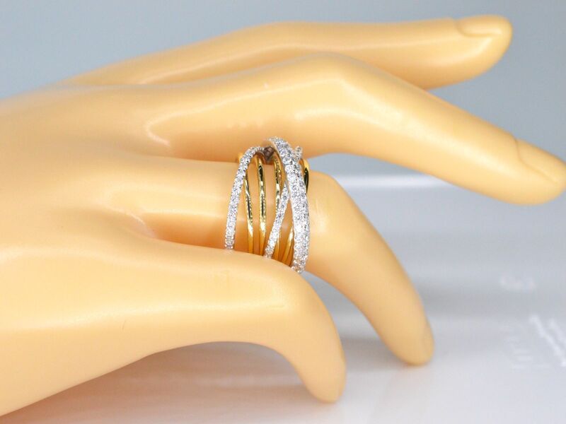 Gouden design ring met diamanten – foto 2 – kavel bij Onlineveilingmeester