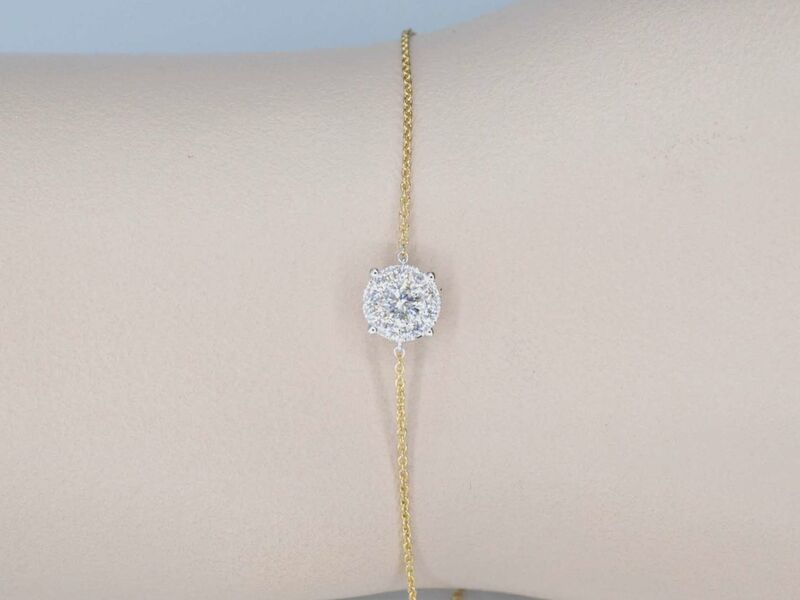Gouden armband met een diamanten bedel – foto 2 – kavel bij Onlineveilingmeester