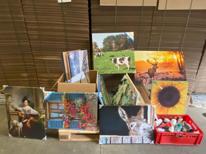 Partij decoratie schilderijen – kavel bij Onlineveilingmeester, Gramsbergen