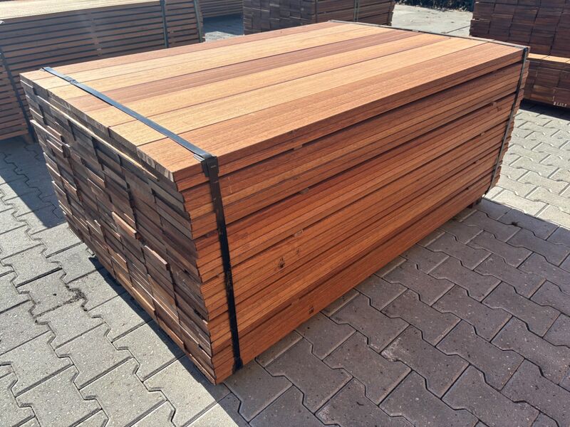 Ca. 189x Guyana Teak Planken Geschaafd, 21x145mm, lengte 155cm – foto 2 – kavel bij Onlineveilingmeester