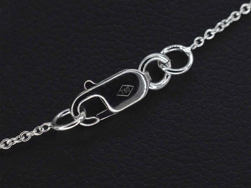 Witgouden collier met diamanten hanger klaver vier – foto 6 – kavel bij Onlineveilingmeester