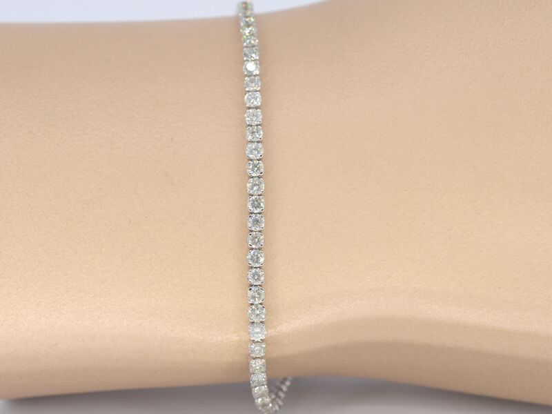 Witgouden tennisarmband met diamanten 3.00 carat – foto 2 – kavel bij Onlineveilingmeester