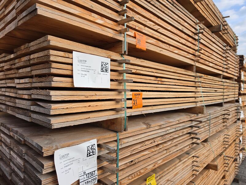 Ca. 69x Douglas Planken Fijnbezaagd, 18x200mm, lengte 400cm – foto 4 – kavel bij Onlineveilingmeester