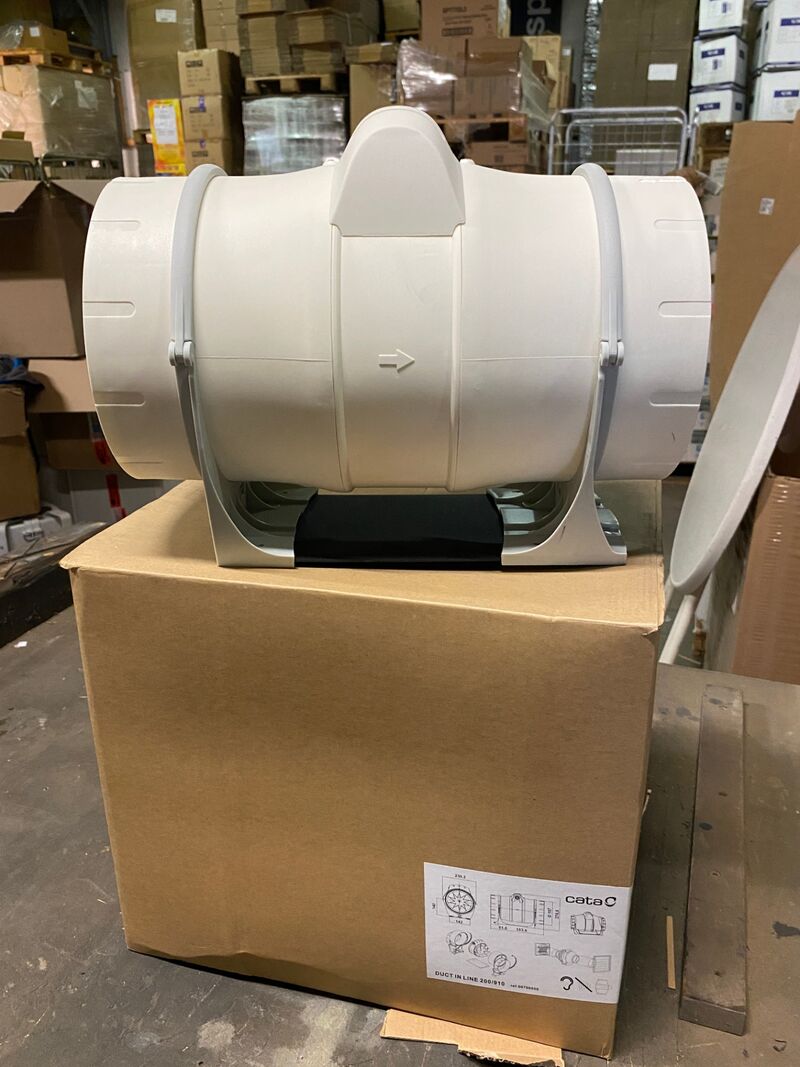 Buisventilator 200mm mixed flow met timer, Cata – kavel bij Onlineveilingmeester, Gramsbergen