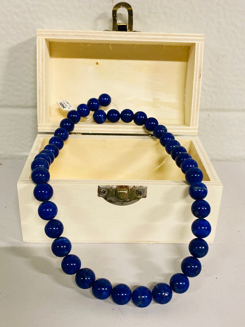 Lapis Lazuli kogels 10-11mm streng – kavel bij Onlineveilingmeester, Gramsbergen