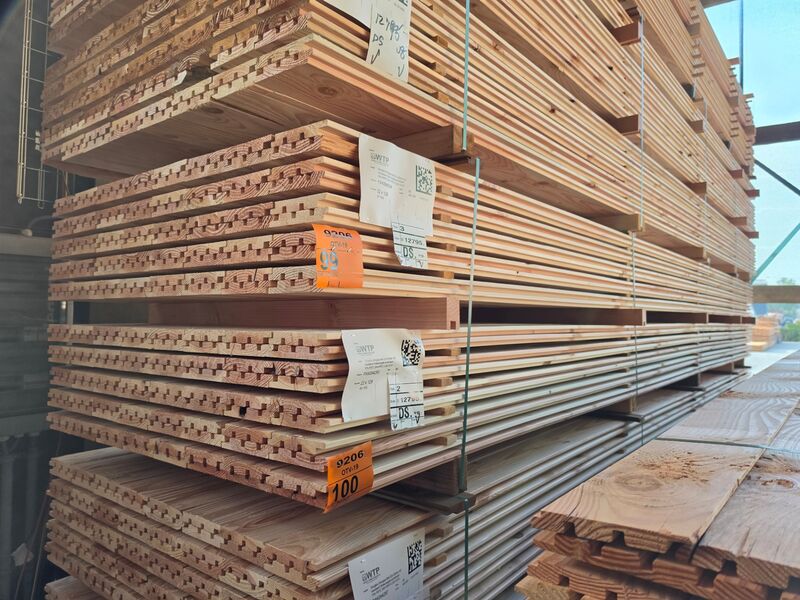 Ca. 80x Douglas Design – Triple – Deens profiel, 22x142mm, lengte 500cm – foto 4 – kavel bij Onlineveilingmeester