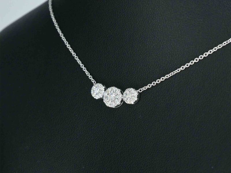 Witgouden ketting met briljant geslepen diamanten – foto 3 – kavel bij Onlineveilingmeester