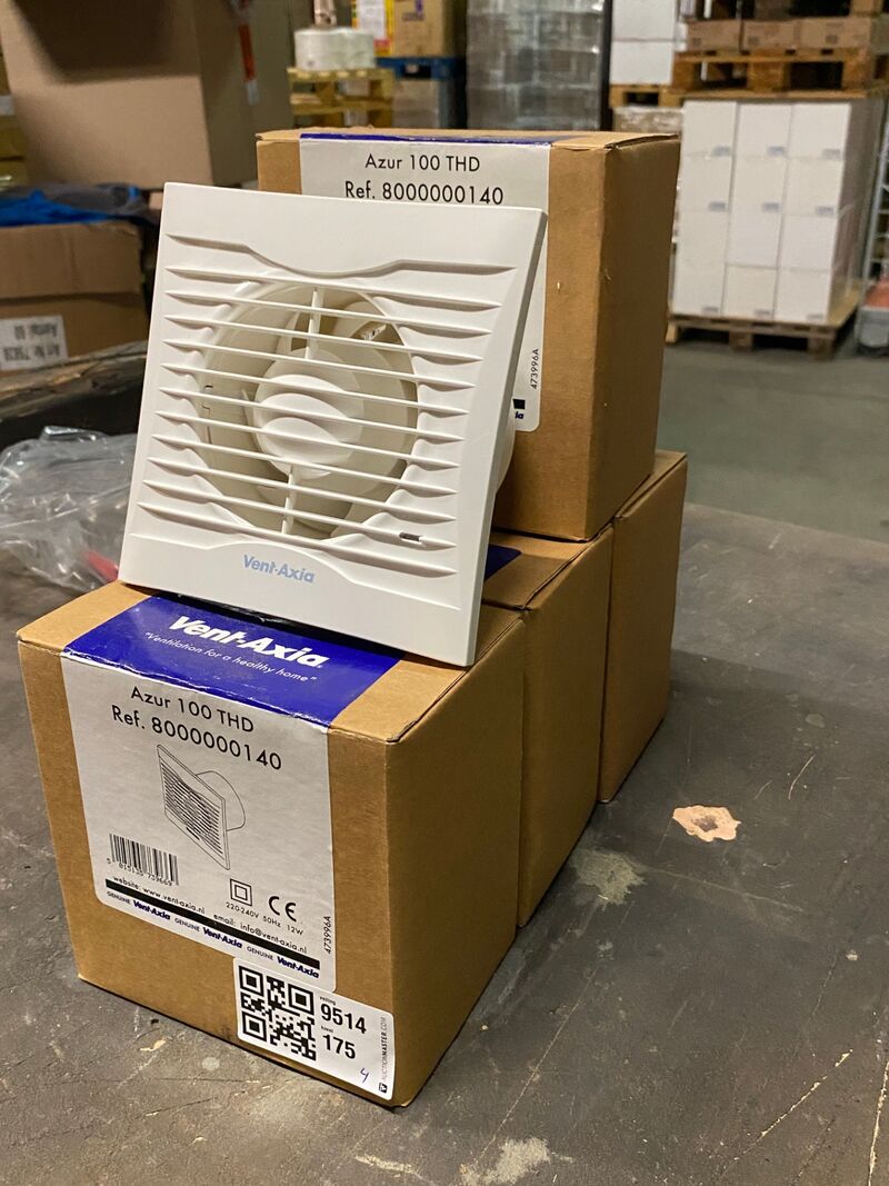 4x Buisventilator 100mm mixed flow met timer, Vent-Axia – kavel bij Onlineveilingmeester, Gramsbergen