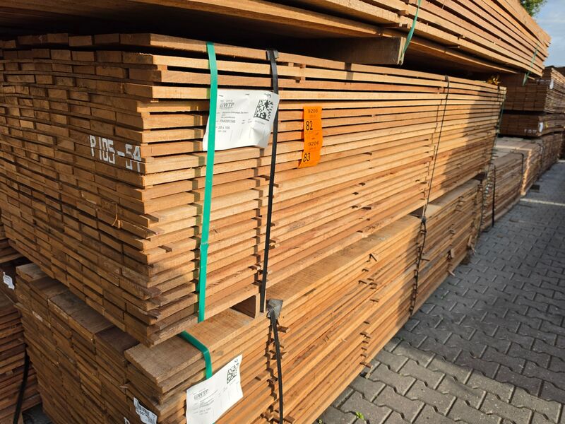 Ca. 100x Guyana Teak Beschoeiingsplanken, 20x100mm, lengte 350cm – foto 4 – kavel bij Onlineveilingmeester