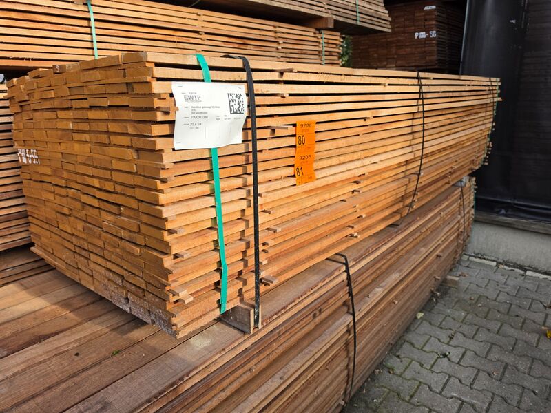 Ca. 107x Guyana Teak Beschoeiingsplanken, 20x100mm, lengte 300cm – foto 4 – kavel bij Onlineveilingmeester