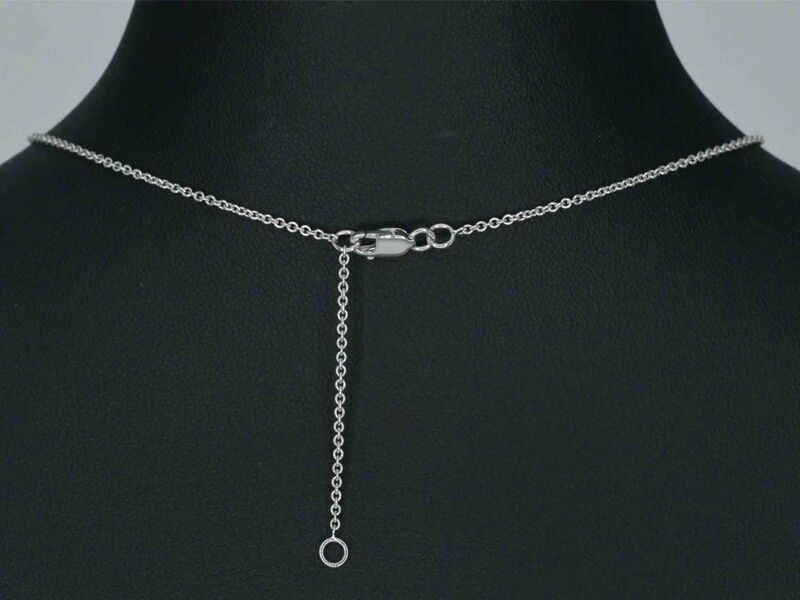 Witgouden hartvormige hanger en collier vol met diamanten – foto 5 – kavel bij Onlineveilingmeester